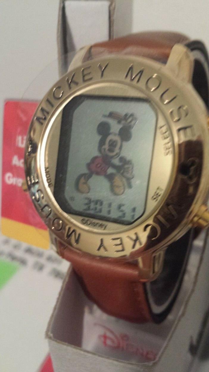 Vintage Retired NIB Mickey Mouse dancing digital color image watch NOS by Disney