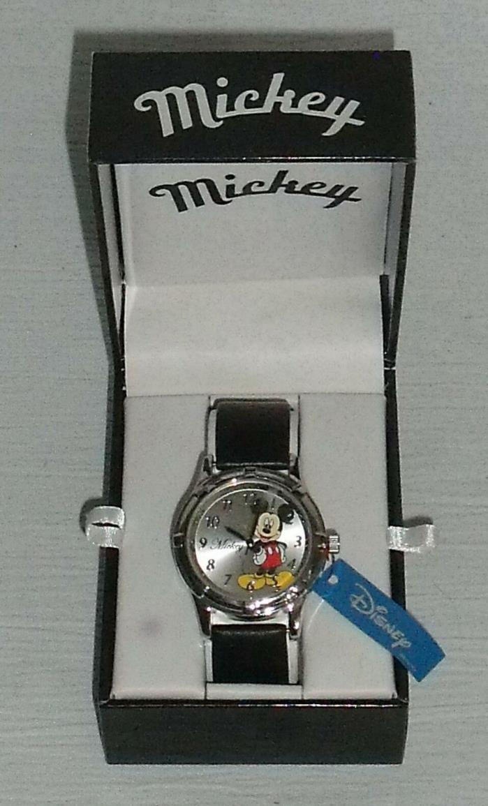 Mickey Mouse Watch NEW in Box MZ Berger Black Band