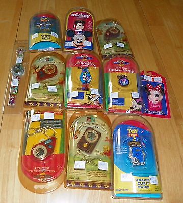 Disney Mixed Lot of 11 Watches/Key Rings/Alarm Clock Start A Collection