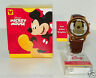 Disney Mickey Mouse Watch Live Action Graphics Leather Water Resistant