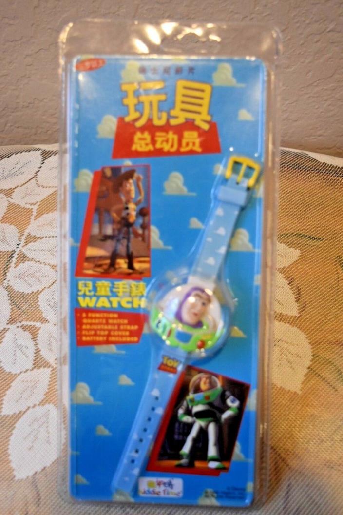 Disney Toy Story Buzz Lightyear Kids Digital Flip Top Wrist Watch RARE  JAPAN