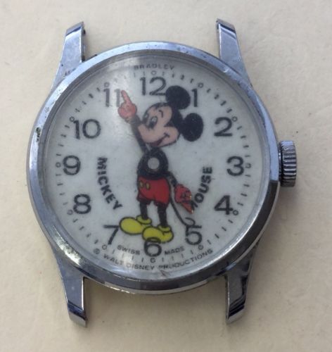 Vintage Bradley WDP Disney Mickey Mouse Red Glove Hands Watch Face- 