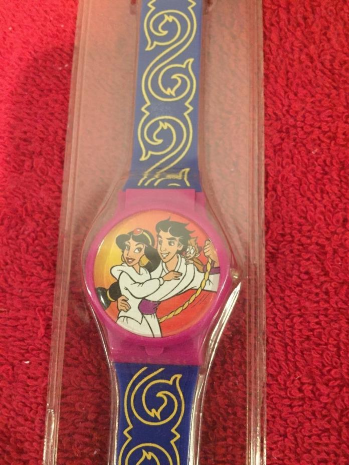 Disney Aladdin Flip Top Kids Digital Wrist Watch Vintage Sealed Rare FREE SHIP
