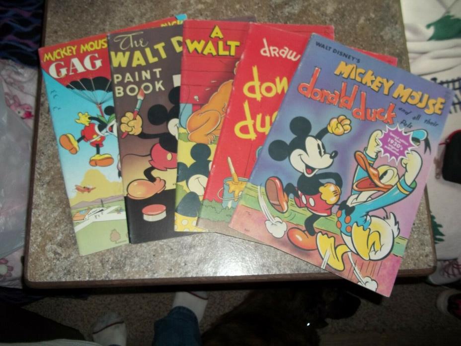 WALT DISNEY'S SPECIAL EDITION FROM THE 1930s ORIGINAL PUBLICATION LOT OF 5