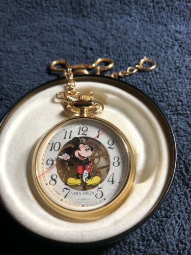 Verichron 19 Jewel Disney Mickey Mouse Pocket Watch