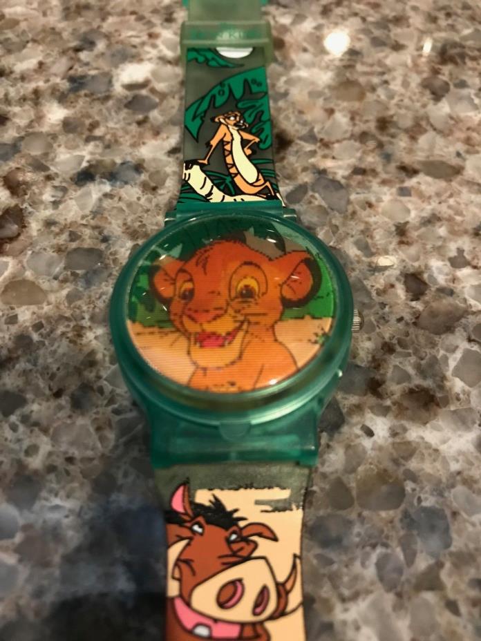 1990s Disney The Lion King LOT Holographic Flip Top Watch / Clip Clock + BONUS