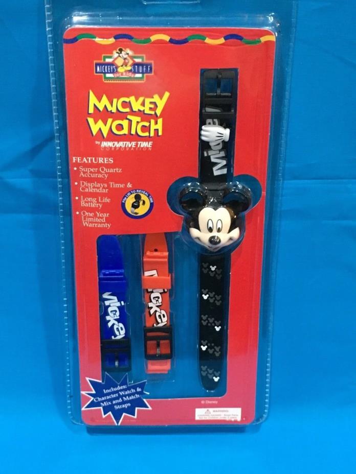 Disney Watch - Mickey Mouse Watch - New Old Stock. Includes extra bands. NOS.