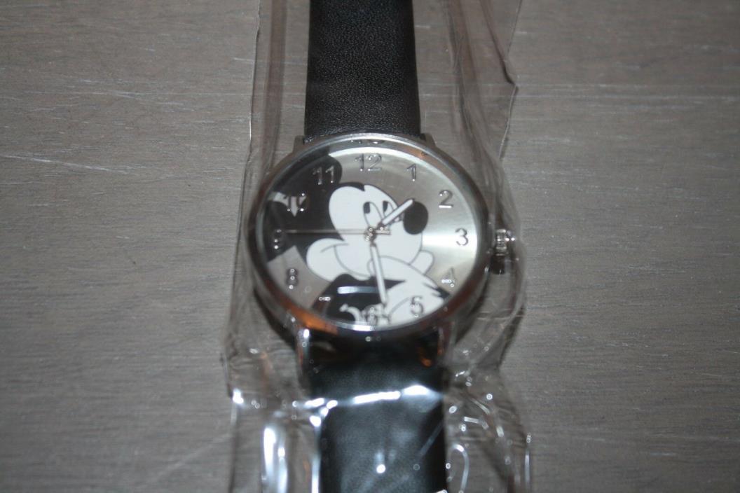 Disney Mickey Mouse Stainless Steel Black Wrist Watch