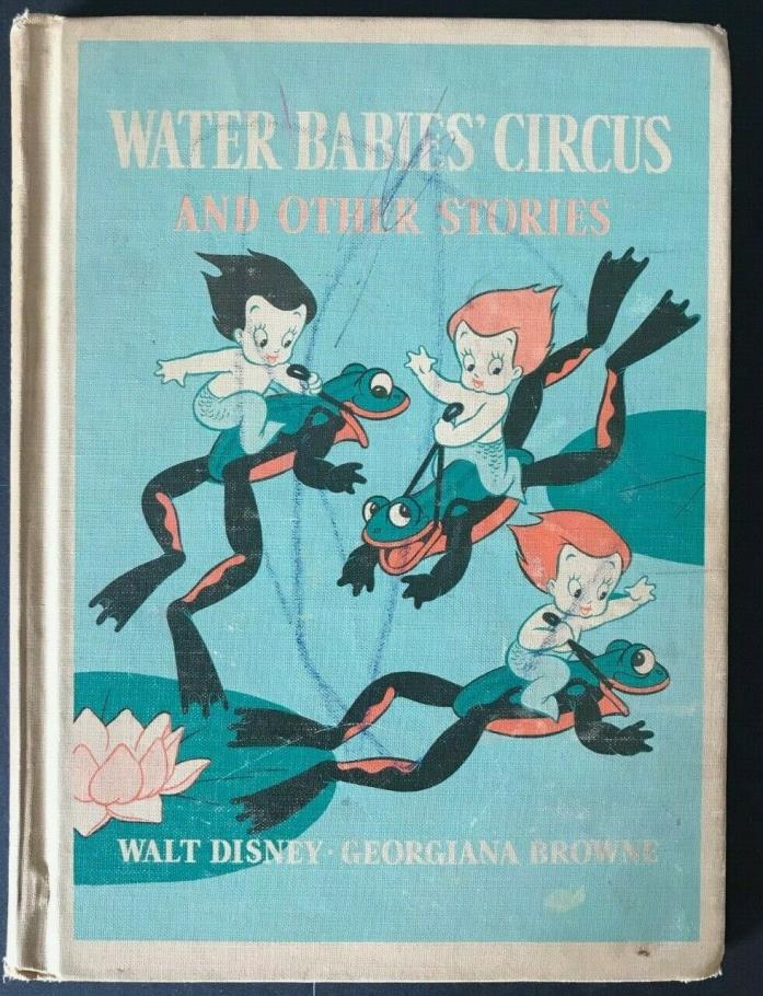 1939 Walt Disney Water Babies' Circus Vintage Book