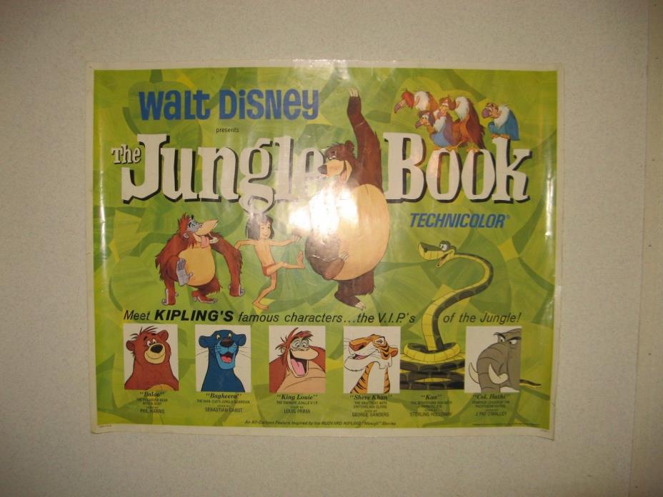 Walt Disney's 1967 The Jungle Book poster, super rare!