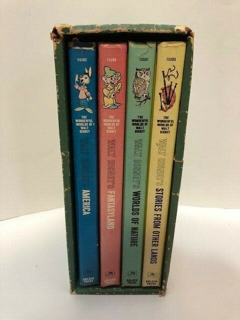 The Vintage 1965 Wonderful World Of Disney 4 Book Collection