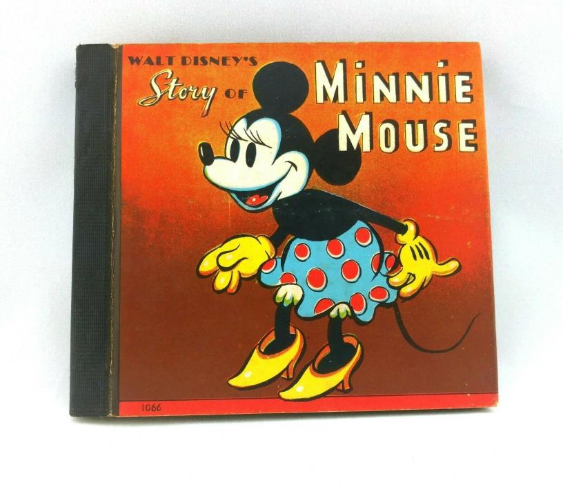 1938 Walt Disney's Story of Minnie Mouse Children's Book Whitman Publishing Co.