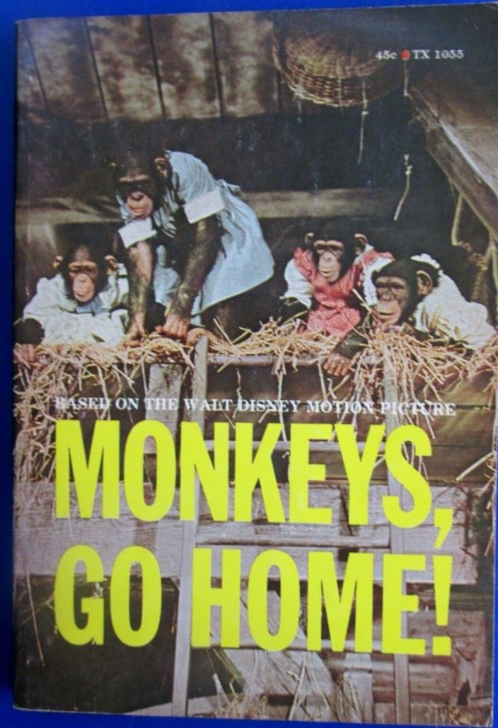 1967 Walt Disney Monkeys, Go Home Paperback Book Based on the Movie