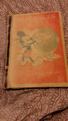 1944 DISNEY BOOK “MICKEY MOUSE SEES THE USA” HARDCOVER FULL COLOR