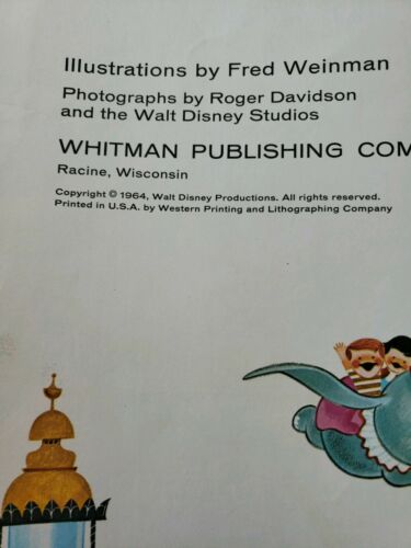 Vintage Walt Disney Authorized Edition DISNEYLAND 1964 book