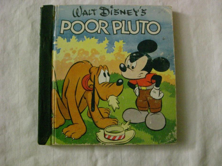 Rare 1948 Walt Disney POOR PLUTO Whitman Mini-Book 5.5x5.5 VG