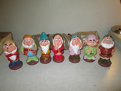 Vintage Set of Disney The Seven Dwarfs Squeezy Vinyl Figures