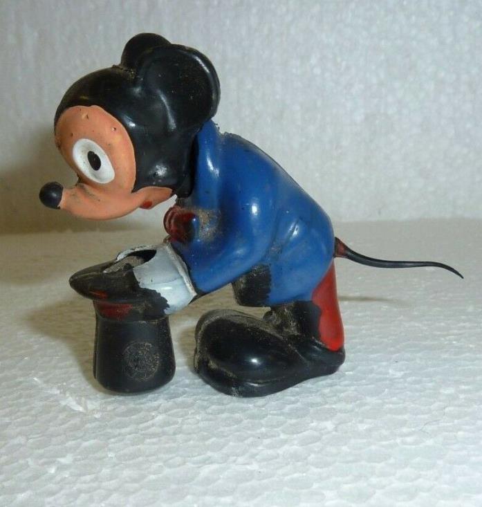 Vintage Mickey Mouse Magician Bobblehead Plastic