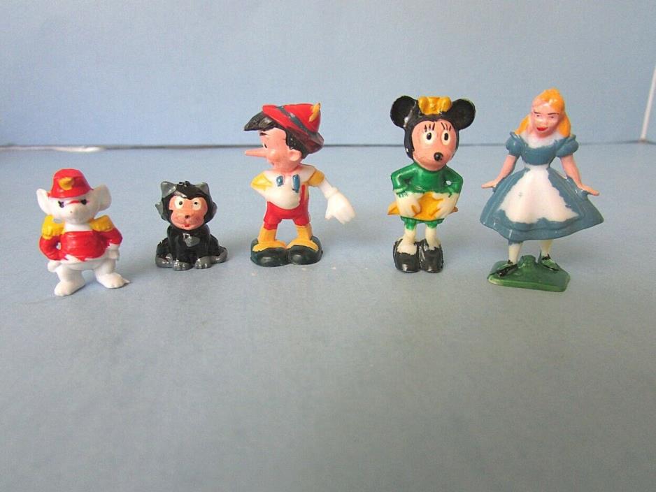 Marx Toy DISNEYKIN Pinocchio Cleo Cinderella Minnie Timothy Disney 1960s Vintage