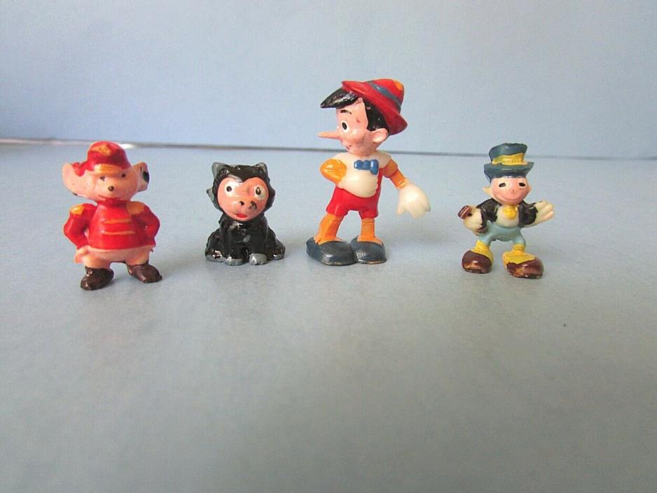 Marx Toy DISNEYKIN Pinocchio Cleo Jiminy Cricket Timothy Disney 1960s Vintage