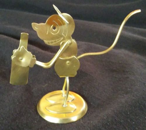 vintage antique 1930s Disney Mickey mouse German brass figurine