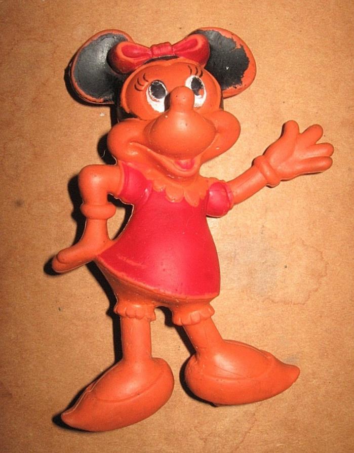 Rare Vintage 50s 60s Walt Disney Productions Rubber MINNIE MOUSE Toy FIGURE 5