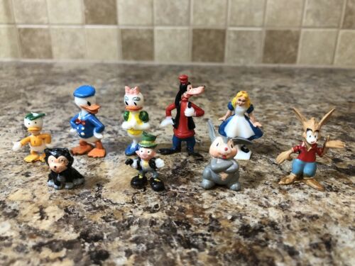 Marx Disneykins Disney Donald Daisy Duck Alice Brer Fox 9 Figurine Miniatures