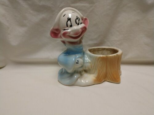 Dopey Vintage Walt Disney By Leeds Ceramic Planter 1940