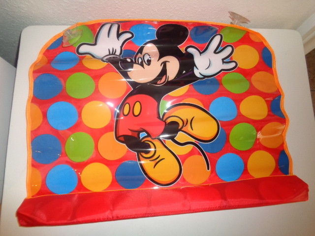Disney Mickey Mouse Red Roll-Up Placemat Crumb Catcher Pocket & Suction Cups