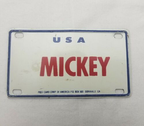 Vintage Metal Mickey USA Bicycle Tag