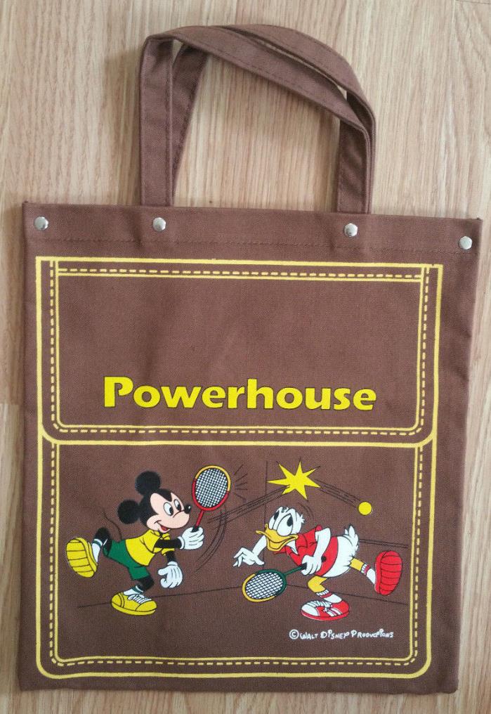 Vintage Walt Disney Mickey Mouse Donald Duck Canvas Bag - Powerhouse Reusable