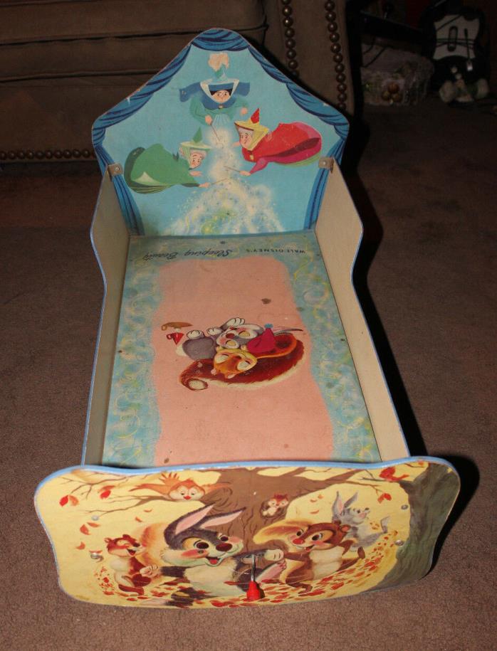 1955 Antique Sleeping Beauty Baby Doll Cradle