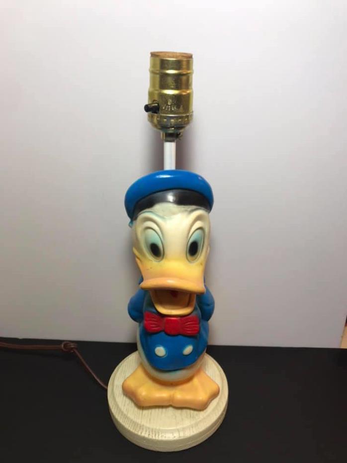 Vintage Rubber Donald Duck Lamp