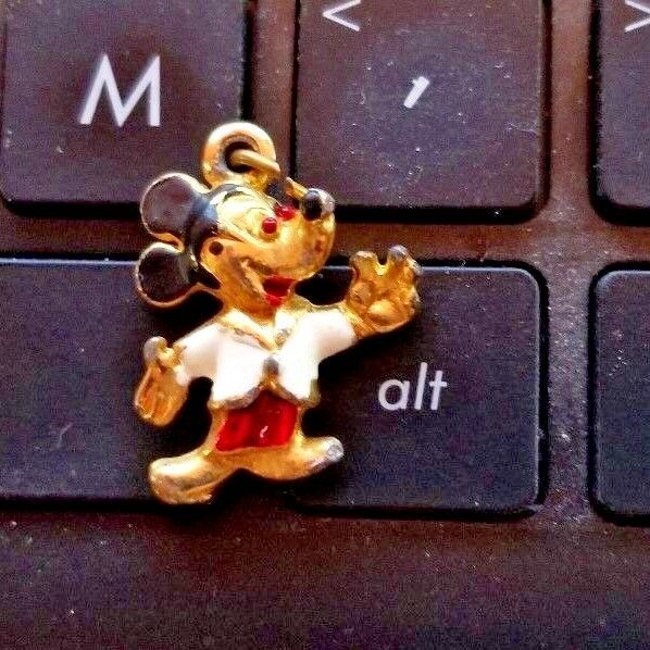 Vintage Mickey Mouse Pendant Walt Disney Productions Nice Offering