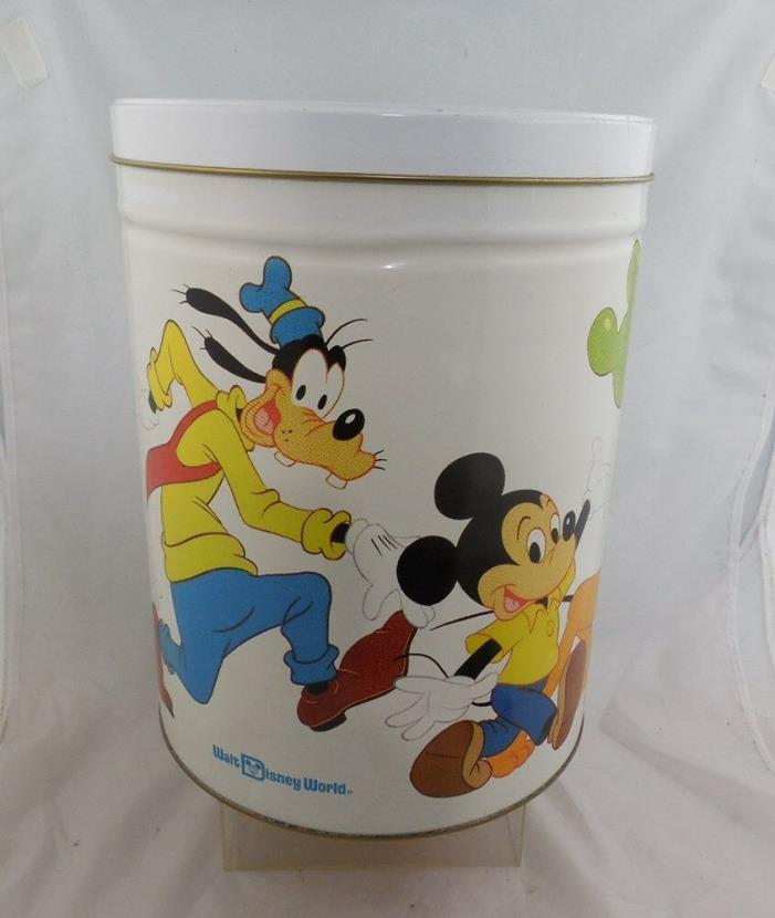 Large Vintage Disney Mickey Mouse & Friends Popcorn Tin