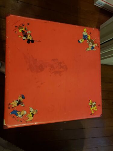 Vintage Child's Disney Folding Table with 2 Folding Chairs