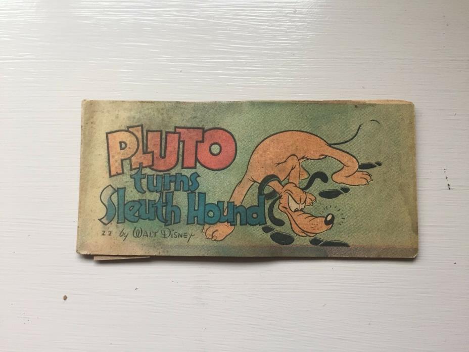 VTG Walt Disney 2  2 Pluto turns Sleuth Hound Cheerios 1947 Mini Comic Book