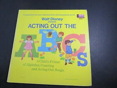 DISNEY ACTING OUT THE ABC's story book -RECORD ALBUM DISNEYLAND #3945