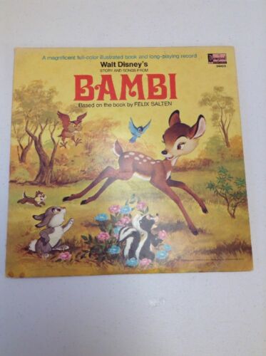Walt Disney Bambi 33 RPM LP Disneyland Record Album w/Booklet 1969