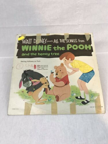 Walt Disney Winnie The Pooh And The Honey Tree 33 Record Album and Book 1965