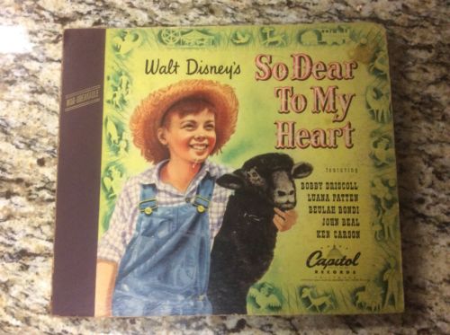 Vintage Walt Disney's SO DEAR TO MY HEART 78 Phonograph RECORD Box Set 1949