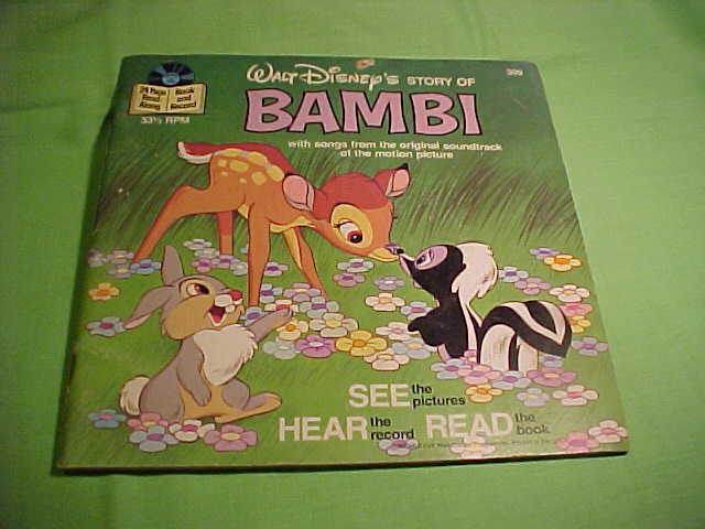 Walt Disney's Story Of Bambi - 24 Page Read-Along Book And Record