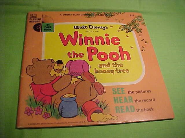 Walt Disney's Story Of Winnie The Pooh - 24 Page Read-Along Book And Record