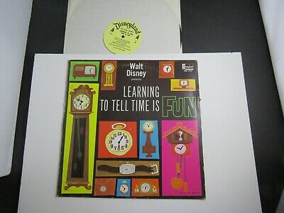 DISNEY -LEARNING TO TELL TIME IS FUN  -RECORD ALBUM  DISNEYLAND #DQ1263