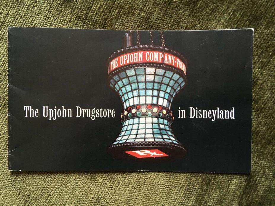 THE UPJOHN DRUGSTORE IN DISNEYLAND BOOKLET MAIN STREET DISNEYLAND 1950'S-1960'S