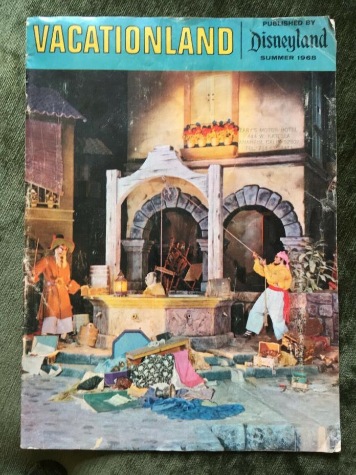 VACATIONLAND MAGAZINE DISNEYLAND SUMMER 1968 PIRATES OF THE CARRIBEAN COVER