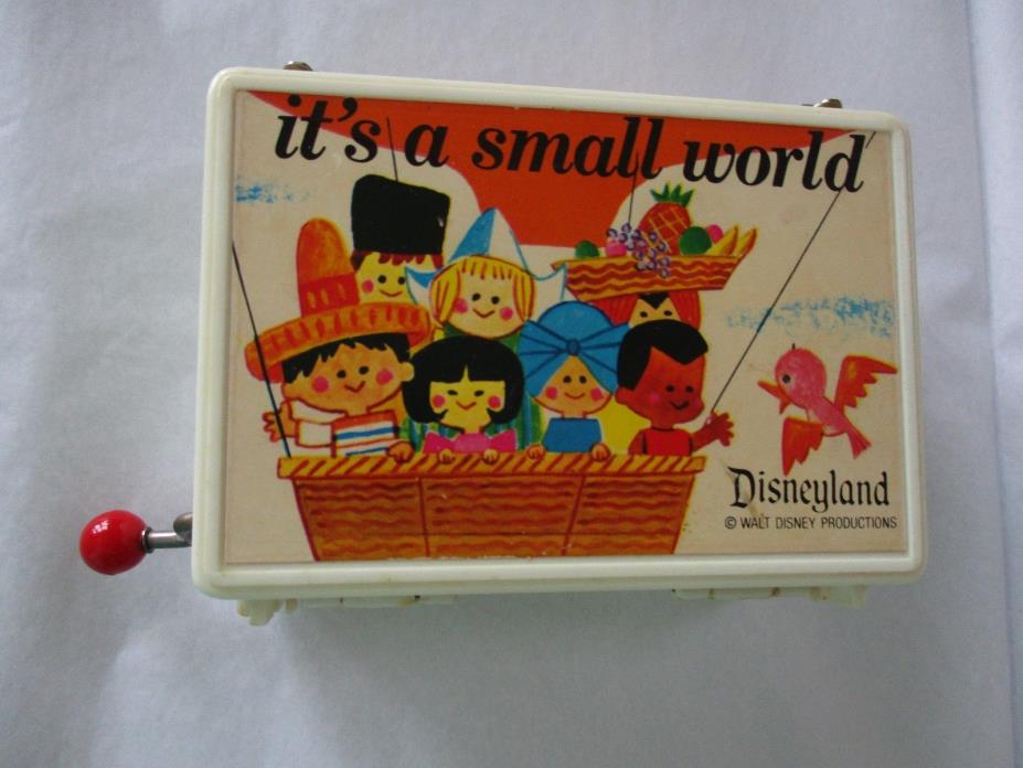 Vintage Disneyland It's A Small World Music Box Working Cond. Japan Mid Century