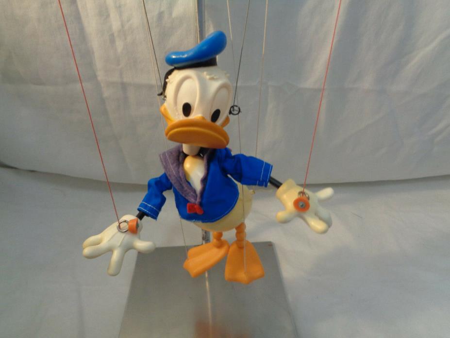 Vintage Donald Duck Plastic Marionette Puppet - Walt Disney Production