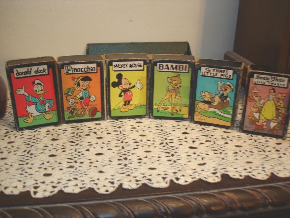 Vintage Disney 1940's Mickey Mouse Library of Card Games Russell MFG USA
