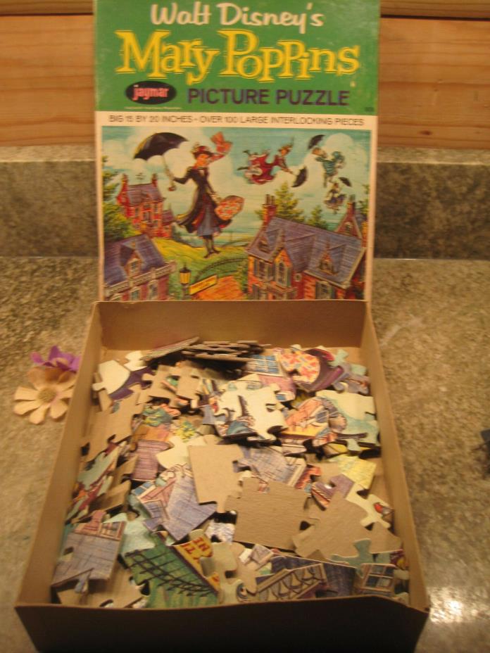 Vintage Mary Poppins Puzzle Walt Disney  15x20 Made in USA Jaymar